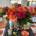 Julia Stiles Instagram - Dear Emily Post and Martha Stewart, I am pretending it is Spring with my table setting this Thanksgiving because Covid is still a Biatch and Climate Change makes it feel right. That work? Kewl.