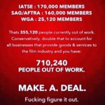 Julia Stiles Instagram - I’m not saying SAG should cave, but two things can be true What we are asking for is very reasonable AND also people need to get back to work. The studios don’t seem to give a shiite, so now what? Summer’s over.