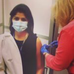 Julia Stiles Instagram – This is my friend Medha. After we finished our first year in college together, she and her extended family toured me around India. (I’m talking all the way from New Delhi to Kerala). We graduated, Medha became a Doctor. This year, she continued to provide medical care to patients throughout the pandemic, putting her own life at risk. She just got The Vaccine. Medha, I love you, and am not worthy 🧡✨