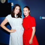 Julia Stiles Instagram – Looking very serious with my college buddy @michcoll Listen to our interview now @siriusxm 109