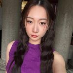 Julia Wu Instagram - 那天難得穿紫色的我💜背著白色的Box-Trot 🤍去參加 @longchamp 開學派對✨ had too much fun at Longchamp University 🤍 #LongchampSS24 #longchampuniversity