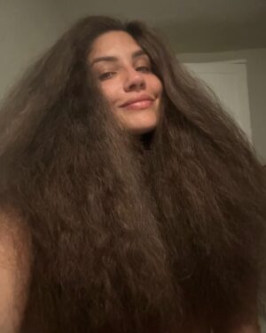 Juliana Harkavy Instagram - Felt cute, brushed out my hair, turned into Hagrid.
