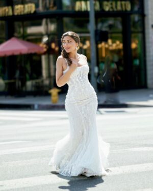 Juliana Harkavy Instagram - I had such a blast doing this photo shoot for @lilibridals 

👰🏽‍♀️💐💍 

Lili Bridals is near and dear to my heart, as it's where I found my own wedding dress. 🥰 I was quite nervous going into this shoot because my body has changed so much since doing 2 years of fertility treatments. 🪺💫 But Lisa was instantly confident we'd find a dress. The first one she picked out (pictured) made me feel so beautiful, voluptuous, and comfortable in my skin. All my worries faded away as I strutted down Ventura Blvd. in my gown. 💃🏽

Lili's carries styles for people of literally every shape and size. They make you feel at home, and deeply embodied inside the goddess queen you are. ✨👑✨ If you're a bride-to-be in the Los Angeles area, this is your spot. 🤍

#weddingdress #lilibridals #weddinggown #weddinggownshopping #sayyestothedress #weddinginspiration #weddingdressinspo #martinaliana #weddinggowninspiration #weddingdressshop #weddingdressdesigner #weddingphotography #weddingplanning #bride #bridetobe #weddingmotivation #weddingphotoideas #weddingshop #bridal #bridallook #bridalfashion #bridaljewelry #bridalcollection #bridalshoot #bridalstore #bridalcouture #weddingcouture #weddingstyle #weddingseason #losangeleswedding