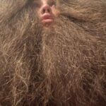 Juliana Harkavy Instagram – Felt cute, brushed out my hair, turned into Hagrid.