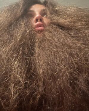 Juliana Harkavy Instagram - Felt cute, brushed out my hair, turned into Hagrid.