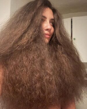 Juliana Harkavy Instagram - Felt cute, brushed out my hair, turned into Hagrid.