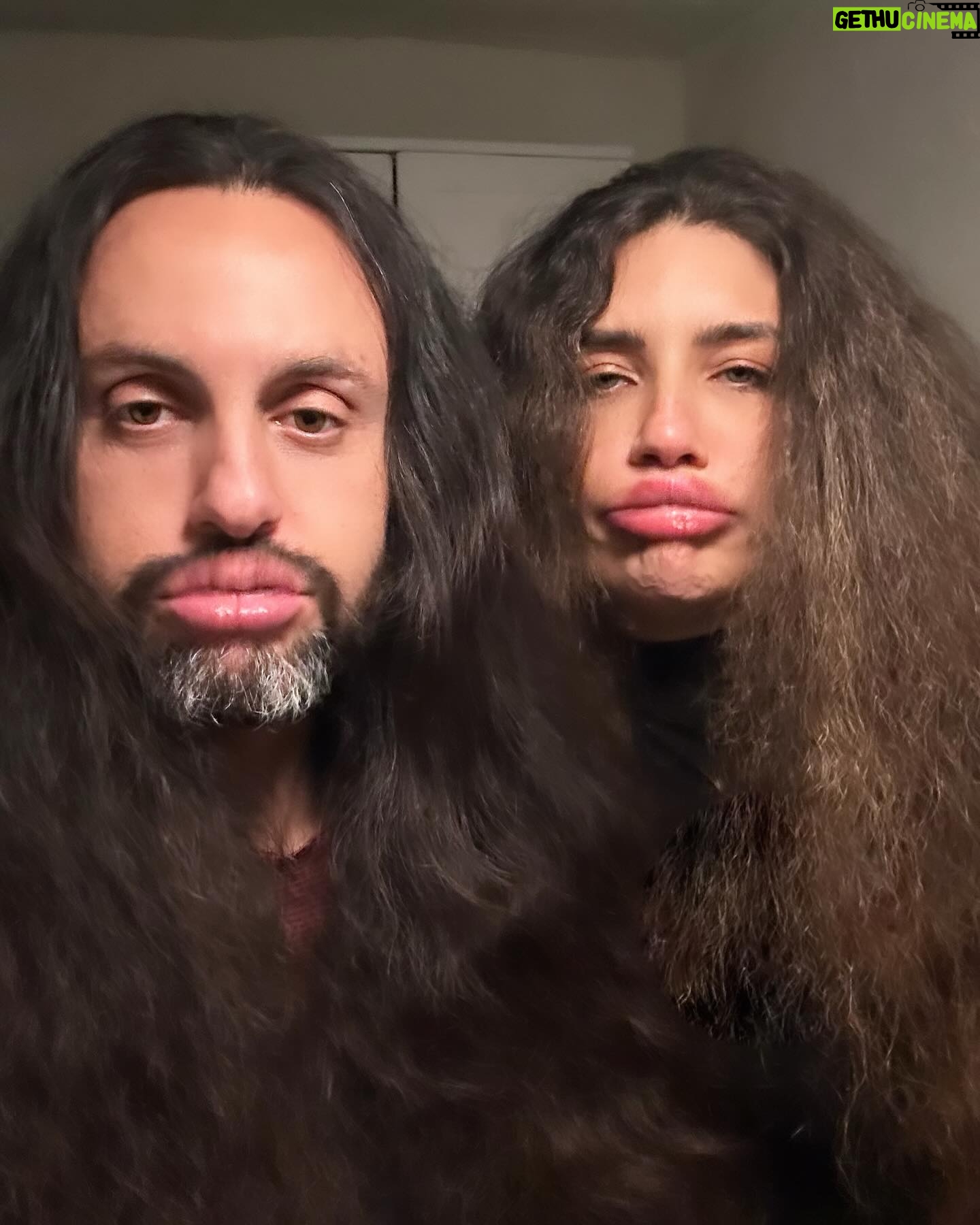 Juliana Harkavy Instagram - "The couple that brushes together crushes together" - or something like that. Happy Valentine's Day you filthy animals! Love, Your Resident Euro-Pop Wet Dream🤘🏽💝 #happyvalentinesday #loveday #funnylove #brushedoutcurls #hotstuff #funny #slaying #laughhard #soulmates #bettereveryyear #couplegoals #divinefeminine #divinemasculine #loverules #lollywood #sohotrightnow #everydayisvalentinesday #haircare #naturalhair #bestfriends #dreamman #relationshipgoals #coupleshumor #husbandandwifecomedy #romance #havefun #valentinesday2024 #longhair #longhairmen #longhairdontcare