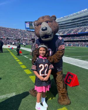 Julianna Peña Instagram - Massive shoutout to @realbenschmitz @chrisprovino @nfl @chicagobears and  @chad_bronstein @selbron11 for my #ootd #ootdfashion hosting me and my best bestie gur !! Our first #bearsgame ever! We will never forget! #memories #mommylife #mommysworld🌎 #nfl #football #chicagobears #dabears #gobears #chicago #chicagoland #soldierfield #justinfields #whatthefudge #sundayfunday #photodump #vip #vips #vipservice #vipstatus #onfield #gucci 🏈🏈🏈🏈🐻🐻🐻🐻🐻 #peñapower #custom #mmgirl #beardown