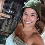Julianna Peña Instagram - Shoutout to the good folks @redwoodoutdoorsco !! Been LOVING my #indoorsauna !! #sauna #recovery #redwood