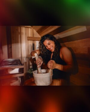 Julianna Peña Instagram - I started my #mma journey in 2008 and was introduced to #imo the #goat #fedoremilianenko via #youtube. I use to watch #youtubechannel of him and how he #recovered during #fightcamp. It took me a long time to figure out what he was getting whacked down with but come to find out it was #birchleaves, like in the photo above. When I partnered with @redwoodoutdoorsco I knew immediately I had to get some. With the help of a great friend, I was able to get my hands on some #birchleaves and it has completely changed my #saunagame. Side note I got to meet my #hero @bellatormma circa 2018 but I got #heismaned #stiffarm #fedor #thebest 😂