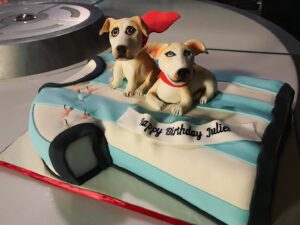Julie Gonzalo Instagram - BEST. CAKE. EVER. 
#Supergirl #Bowie&Charley #Argentina