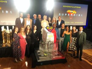 Julie Gonzalo Instagram - What a beautiful evening celebrating an incredible accomplishment. Congratulations @supergirlcw on your 100th. episode! Lucky to be a part of this magnificent group of people. #100thepisode