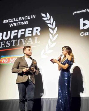Julie Nolke Instagram - Another incredible year at @bufferfestival . I’m so honoured to take part in this inspiring festival and to walk away with an award for my film is the cherry on top. Thank you to everyone that came out, supported and didn’t make fun of the fact that I cried on stage in front of a large live audience. Y’all are real ones.
