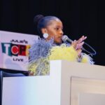 Julie Adenuga Instagram - Look how much fun we all had at the first Julie’s Top 5 LIVE!! The room was full of ENERGY 😜 Big up Zara & Kristy for winning the audience vote to be on the panel - you both killed it! I can’t wait to hear what you guys were saying in your interviews - make sure you’re following @donttrusttheinternet on all platforms… you might see yourself! #JuliesTop5 #RENAISSANCE 📸 > @ayo_sama