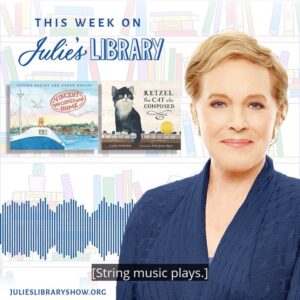 Julie Andrews Instagram - We’ve got three generations on @JuliesLibraryShow this week! My lovely granddaughter Hope joins Emma and me again in the reading nook, along with our dog, Button. Together, we read two tales that remind us that it’s not the place, but the people and pets within it that make a home. Listen at the link in my profile. What do you love about your pet? Please tell us in the comments below!

This week’s show features “Vincent Comes Home” by @jessixabagley and @aaronbaglady and “Ketzel, the Cat Who Composed” by Lesléa Newman, illustrated by @amyjunebates.