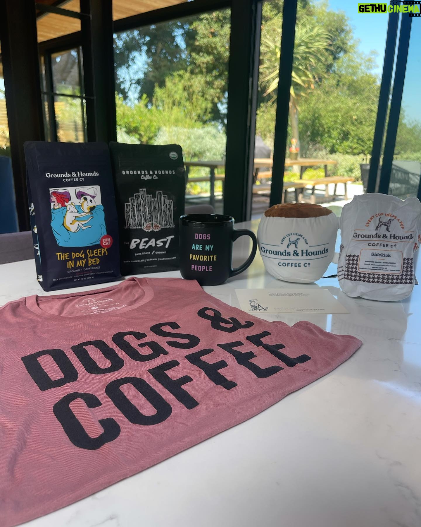 Julie Benz - 5K Likes - Happy National Coffee Day!!! Couldn’t think of a better way to celebrate than with @groundsandhounds - they donate 20% of profits to dog rescue organizations 🐶