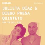 Julieta Díaz Instagram - Sábado 13 de Julio a las 21hs ✨ Julieta Díaz & Diego Presa Quinteto en @culturalmoran 🇦🇷♥️🇺🇾 Les acompañan Juan Ravioli @lacocinadebetti en bajo eléctrico, @carolinaflechner en batería y @nahuelroht en guitarra eléctrica, lo que será la presentación del formato Quinteto en Buenos Aires ✨ El dúo revisitará las canciones de sus dos trabajos discográficos, El revés de la sombra y Río, sumando nuevas canciones propias y versiones de artistas admiradxs 🙏🏽 Venta de entradas por @passline_argentina en los links de bios de @julietadiaz77 y @diegopresabuceo 🎫 y en el Morán 🍻
