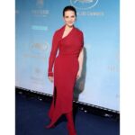 Juliette Binoche Instagram – Thank you @courreges for this special dress for Cannes festival. 
Nicolas di Felice, you are so talented ! 
Thank you 🖤💋