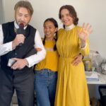 Juliette Binoche Instagram – Behind the curtains💛The best people to make The Taste of Things/La Passion de Dodin-Bouffant 🩵🏃🏻‍♀️🦋thanks to
 💆‍♀️@suman.facialist 
💇🏻‍♀️ @sophieasse 
💄@noa_yehonatan
Et la voix extraordinaire de Benoît ❤️‍🔥🙈