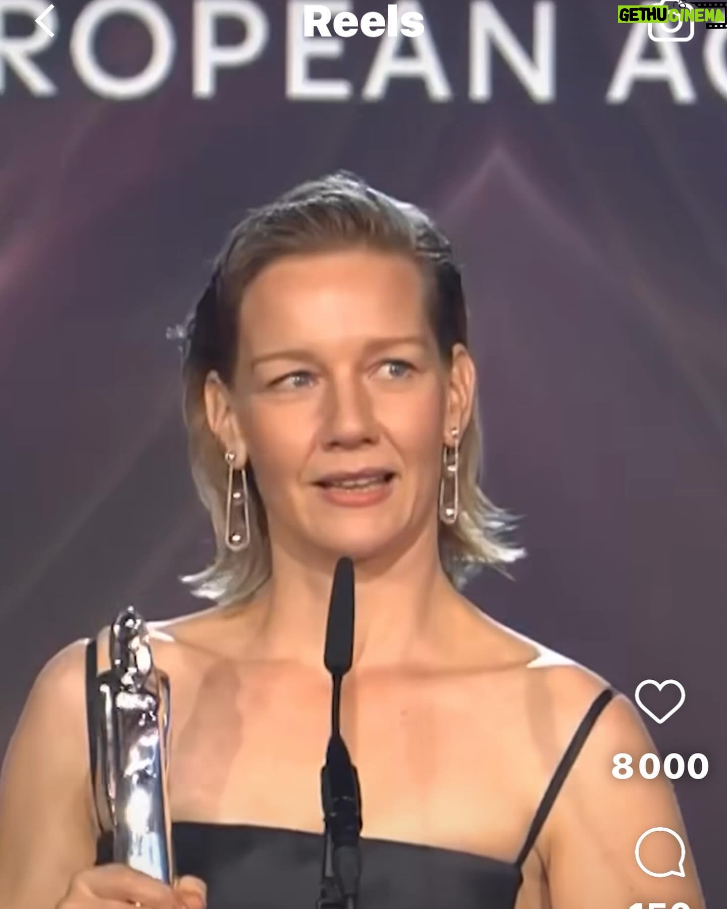 Juliette Binoche Instagram - European Film Awards I’m so thrilled to see so many great talents being rewarded. Sandra (my Berlin jury team partner❤️🔥) you are such a wonderful uncompromising human being, it shines so vividly in the film. So proud of your success with Anatomy of a fall with Justine, Arthur and the whole gang. Bravo for all of you. 💛 Isabel Coixet, who films with a camera in her hands like her heart (we did the film « Nobody wants the night » few years ago), I’m so happy that for once you’re not presenting an award but you’re receiving one. So well deserved.💝Take it all baby ! Bela, Vanessa and Mads are the highest inspirations for watching or making movies. The best of the best.