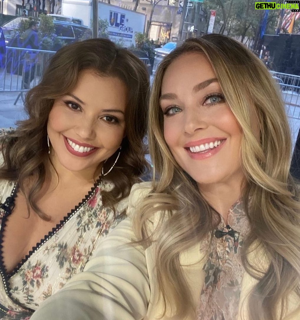 Justina Machado - 9.6K Likes - Press day in New York with my fabulous friend and Director @elisabethrohm #dynamicduo Catch our movie with the beautiful @skylersamuels #SwitchedBeforeBirth Oct 23rd on @lifetimetv Makeup by the beautiful @meredithbaraf Hair by the incredible Australian @samleonardihair