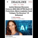 Justine Bateman Instagram - @deadline with a fairly complete picture of my #AI position. Link in bio.
