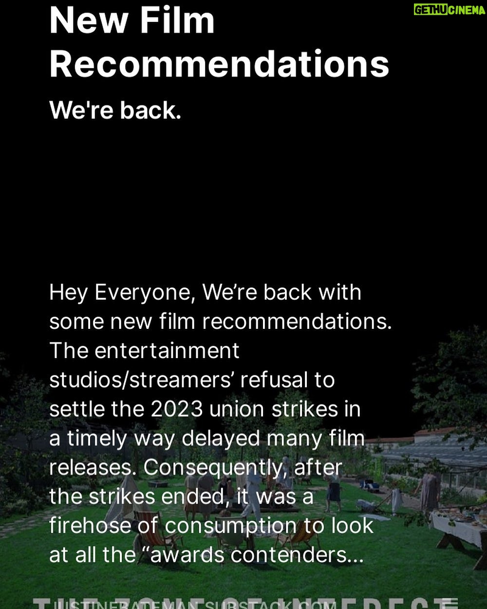 Justine Bateman Instagram - The #FilmClub newsletter is back. New film recommendations. Read and subscribe, link in bio.