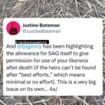 Justine Bateman Instagram - More issues to look at in the #SAG tentative #AI agreement