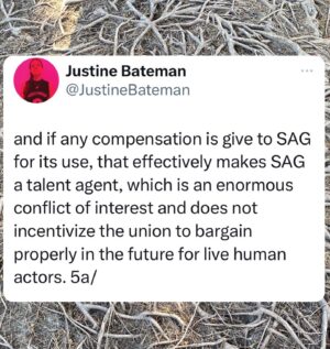 Justine Bateman Instagram - More issues to look at in the #SAG tentative #AI agreement