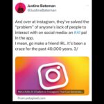 Justine Bateman Instagram – Some #AI “news,” via @toastycakes.