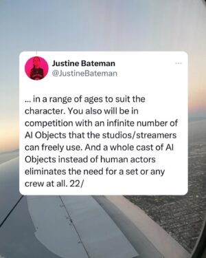 Justine Bateman Instagram - Part 3. #SAG #AI