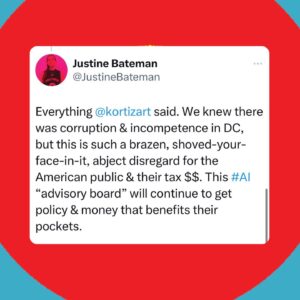 Justine Bateman Instagram - Think for yourself. Because we’re on our own here. #AI @kortizart