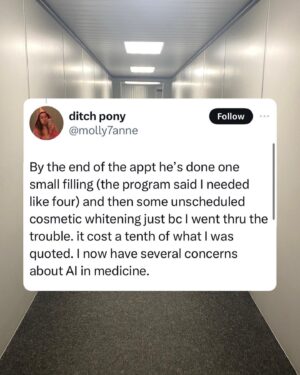 Justine Bateman Instagram - #AI in medicine. 
Get a second opinion.