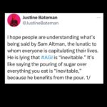 Justine Bateman Instagram - Think for yourself. The Tech Bros are lying to you.
