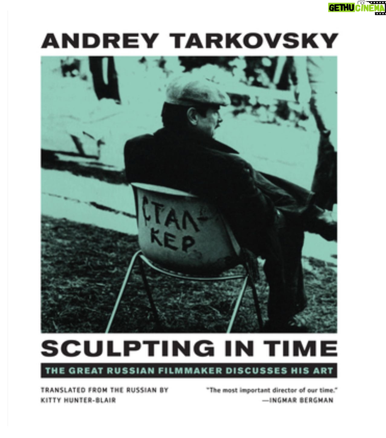 Justine Bateman Instagram - **#FilmClub Advance Notice** Coming next month in Film Club: Read Andrei Tarkovsky’s book, “Sculpting in Time” beforehand and come discuss Mon 2/19 4pPT on @Clubhouse. Link in bio.