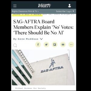 Justine Bateman Instagram - @Variety #AI #SAG