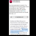 Justine Bateman Instagram - Think for yourself. The Tech Bros are lying to you.