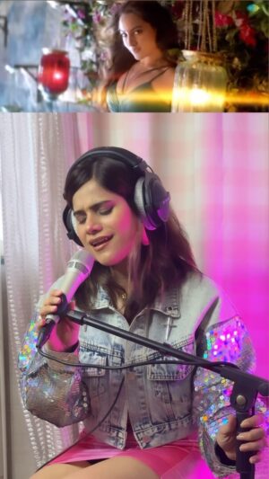 Jyotica Tangri Instagram - If Fareedan was in our age😋 
 
One of my most celebrated songs 
#MangtaHaiToAajaRasiya
#jt #mungda #totaldhamaal #jyoticasongs #SonakshiSinha #jyoticatangri #Shaan #GouravRoshin