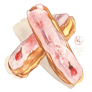 Kailene Falls Instagram - 🌸🌸Sakura Collection🌸🌸
🌸🌸さくらコレクション🌸🌸

I can’t believe spring is already here! We’re starting to see the beginnings of the cherry blossoms here in Tokyo, and sakura-themed sweets have begun! I have a few I plan to paint this year, and you can expect another sakura collector or two this year, since I’ve painted so many cherry blossom desserts in the past! Which would you most like to try?

② Sakura Cakes 桜のケーキ
③ Sakura Mochi 桜もち
④ Sakura Eclair 桜のエクレア
⑤ Sakura Parfait 桜パフェ
⑥ Sakura Tea   Yokan 桜茶 羊羹
⑦ Sakura Frappuccino 桜フラペチーノ
⑧ Sakura Donut 桜ドーナツ
⑨ Sakura Croissant 桜クロワッサン

もう春って感じの日が増えてますね！東京だと桜の蕾をところどころ見かけるよううになって、季節限定の桜スイーツも始まっていますね。今年も桜テーマで数枚を描く予定だけど、とりあえず以前描いたものを集めてコレクションにしました！今まで桜テーマで２０枚近く描いているので、今年も桜コレクション数枚も投稿の予定です。この中で一番食べたいのがどれでしょうか？