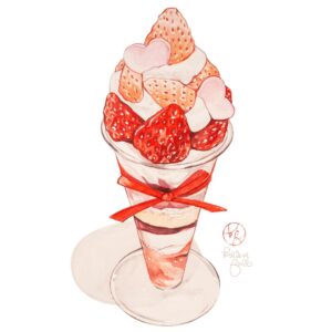 Kailene Falls Instagram - ❤️🤎Valentine Collection🤎❤️
❤️🤎バレンタイン コレクション🤎❤️

A week away until Valentine’s day, but I decided to share this early to perhaps inspire some people in their Valentine treat selection! These are some paintings I’ve made over the years that give me Valentine vibes- lots of chocolate and strawberries! Hope you have a sweet day!

② Strawberry Valentine Parfait
③ Shiseido Chocolates
④ Valentine Fruit Sandwich
⑤ Valentine Danish
⑥ Chocolate Bark
⑦ Strawberry and Chocolate Snacks
⑧ Chocolate Cherry Cake
⑨ Shiseido Valentine Parfait

バレンタインまで一週間！誰かにバレンタインスイーツの選択に参考なれるかなぁと思って、少し早めに投稿しました！バレンタインのために描いたイラスト、またはバレンタインっぽいイラストをまとめてみました。やっぱりチョコレートとイチゴが多いですね！ 甘い一日を過ごせるように！