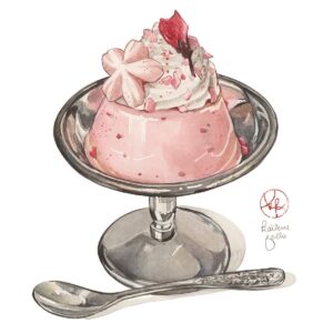 Kailene Falls Instagram - ❤️🌸Sakura Sweets 🌸❤️
❤️🌸桜スイーツ🌸❤️

Another Sakura collection! This time I tried to select pieces that had elements of transparency and/or interesting dishware! I love the color and design of so many sakura sweets, so even though the Sakura season is pretty much over, I still plan to paint a few more sweets yet this year!

② Sakura Parfait
③ Sakura Pudding
④ Sakura Jelly
⑤ Sakura Tea   Sakura Yokan
⑥ Sakura Shaved Ice
⑦ Sakura Float   Sakura Chiffon Cake

もう一つ桜のコレクション！今回はガラスや器が面白いものをまとめてみました。桜の季節がほぼ終わりだけど桜スイーツは後2個ぐらい描く予定です！色やデザインが可愛すぎるもん！