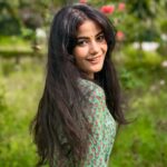 Kajal Sharma Instagram – In my happy place.🍃🫶🏻🧚‍♀️
.
Wearing – @saviindia ☘️
.
.
.
.
.
.
#explore #nature #naturelovers #home
