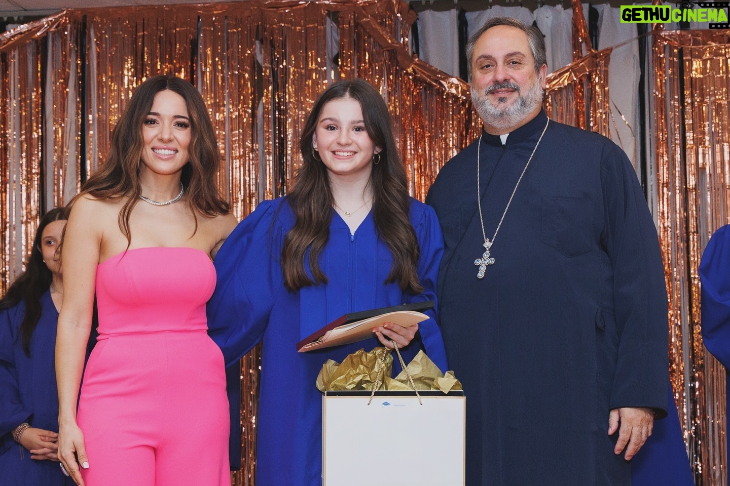 Kalomoira Sarantis Instagram - Had the honor of surprising the graduates at Saint Nektarios Greek-American Church in Boston! ποΈπ Encouraged them to keep learning about their heritage and never forget their roots. Big shoutout to Rev. Fr. Odisseys, the dedicated staff, PTA, and especially Maria Kyriakantonaki-Bakola for making everything so special. Such a pleasure to be part of this amazing community! πβ¨ #GreekAmerican #Graduation #Community #Heritage Photographer: Areti Bratsis