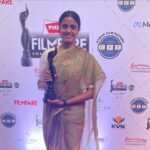 Kani Kusruti Instagram - One more @filmfare award and meeting this beautiful and amazing actress @lijomol ♥️