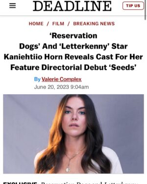 Kaniehtiio Horn Instagram - When I was pregnant everyone would be all “just you wait, just you waittttt” and then I had my son and you just do it and lean on the support around you. This feels the same. I couldn’t be doing this with out the help around me. It seriously takes a village and I love and am grateful for all who came on board to tell this wild story. 
Special shout out to the legend Uncle Graham. 

#GrahamGreene #PatrickGarrow #BonnieWhitlow
#jonathoncliff 
#telefilm #indigenousscreenoffice #ontariocreates #nohfc 
#seeds #seedsthemovie #seedslandback #cornbeansandsquash #threesisters #immakingamovie #shitgotreal