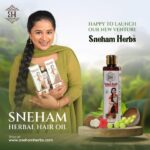 Kannika Snekan Instagram - Introducing Sneham Herbs, your go-to destination for natural hair care solutions!🌿 Say hello to healthier, shinier hair with our flagship product - Sneham Herbal Hair Oil, *Clinically Tested* for efficacy and safety. Transform your hair care routine and unlock the secret to luscious locks❤️ Visit www.snehamherbs.com to shop now! Link in bio… #SnehamHerbs #NaturalHairCare #HealthyHair #herbalhairoil