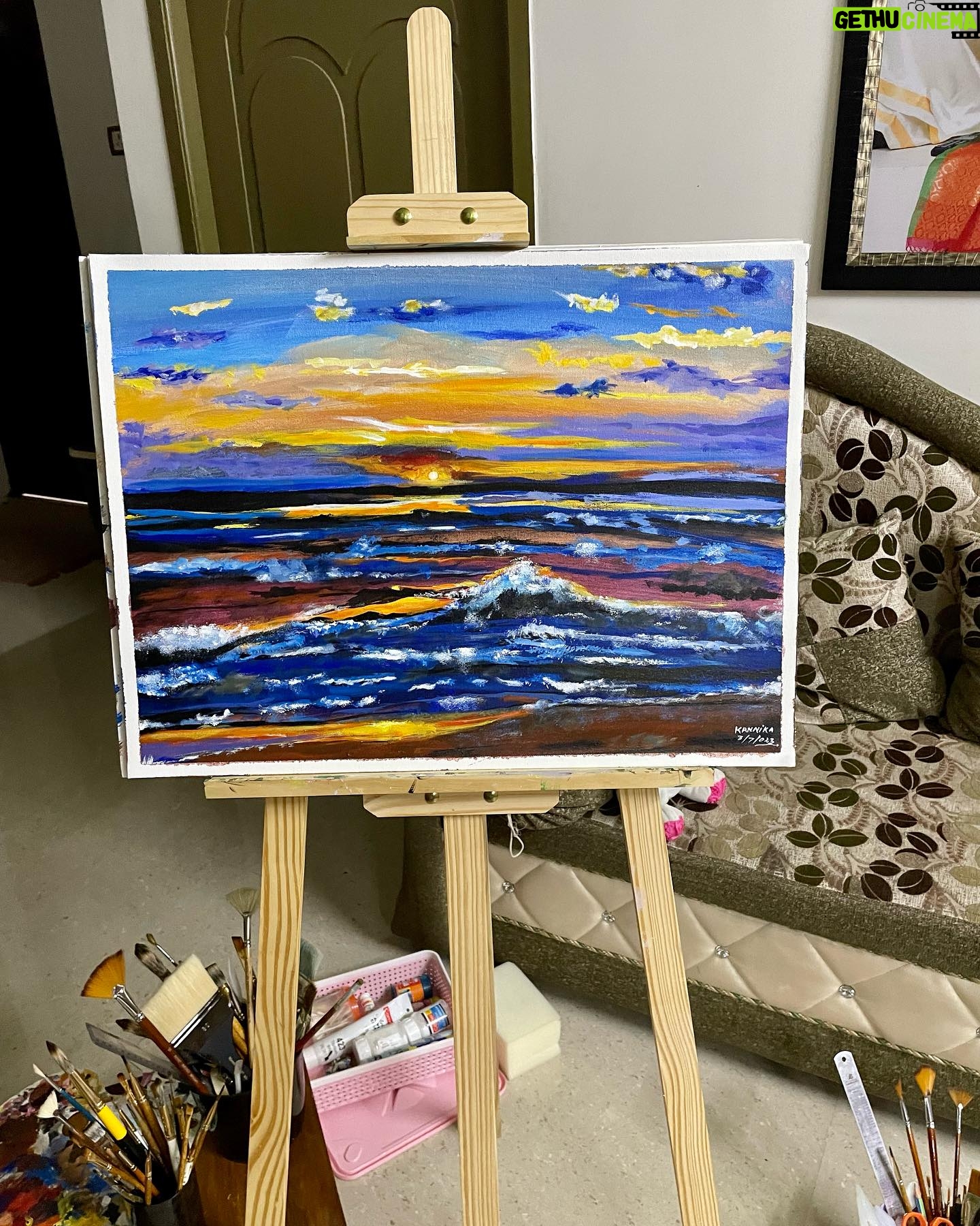 Kannika Snekan Instagram - New one painting πΌ @kannikasnekan π€π»πΏπΈ