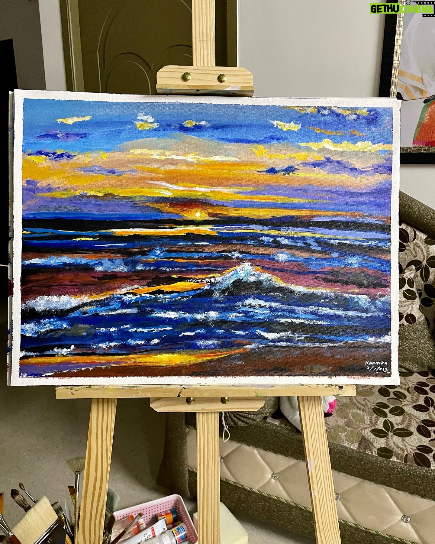 Kannika Snekan Instagram - New one painting πΌ @kannikasnekan π€π»πΏπΈ