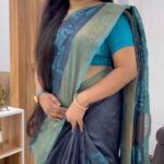 Kannika Snekan Instagram - The Tussar Silk Saree is from @bagavati_boutique . One upcoming Unique boutique located in Tuticorin. They have wide range of sarees and maxis for any occasions . Do visit the page and check out their collections #festival #sarees