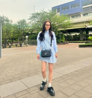 Kanon Miyahara Instagram - #かのんのしふく 

zaraのセールでゲットしたワンピース
使いやすくて大活躍🫶